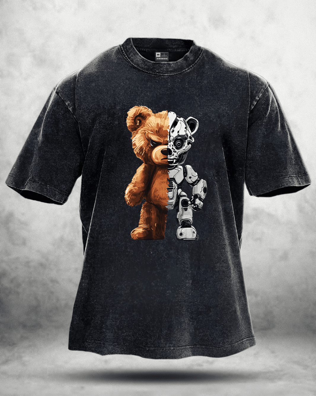 ROBOT BEAR WASHED T - SHIRT - Ironfit
