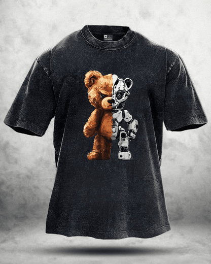 ROBOT BEAR WASHED T - SHIRT - Ironfit