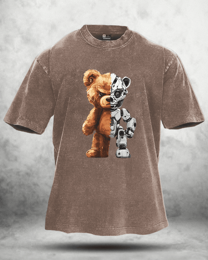 ROBOT BEAR WASHED T - SHIRT - Ironfit