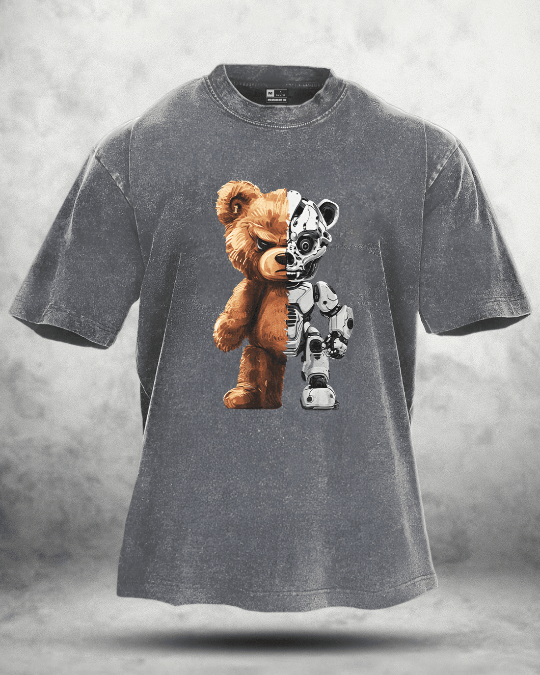ROBOT BEAR WASHED T - SHIRT - Ironfit