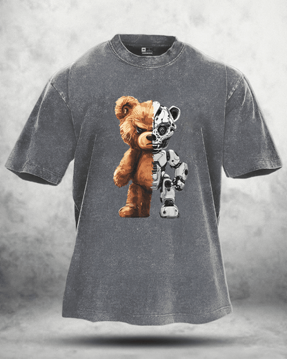 ROBOT BEAR WASHED T - SHIRT - Ironfit