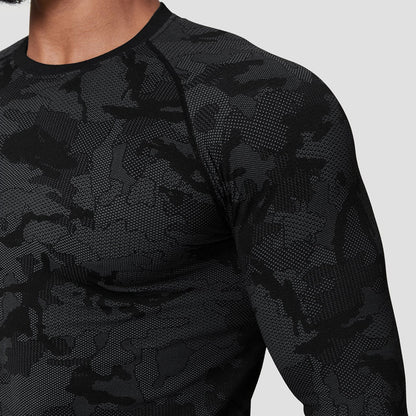 Seamless Camo Quick Dry Long Sleeve Shirt - Ironfit