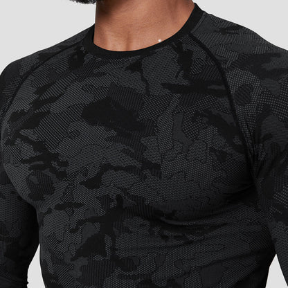 Seamless Camo Quick Dry Long Sleeve Shirt - Ironfit