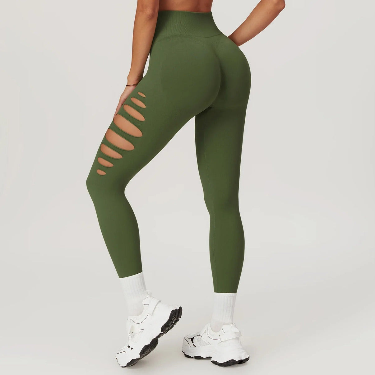 Nahtlose Leggings mit Löchern - Gymfit