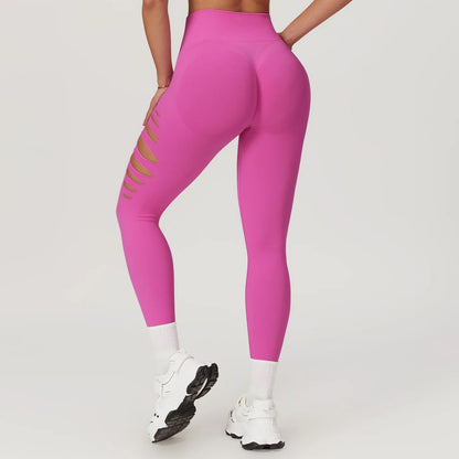 Nahtlose Leggings mit Löchern - Gymfit