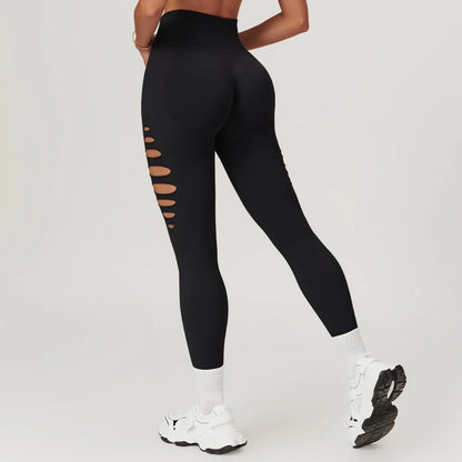 Nahtlose Leggings mit Löchern - Gymfit