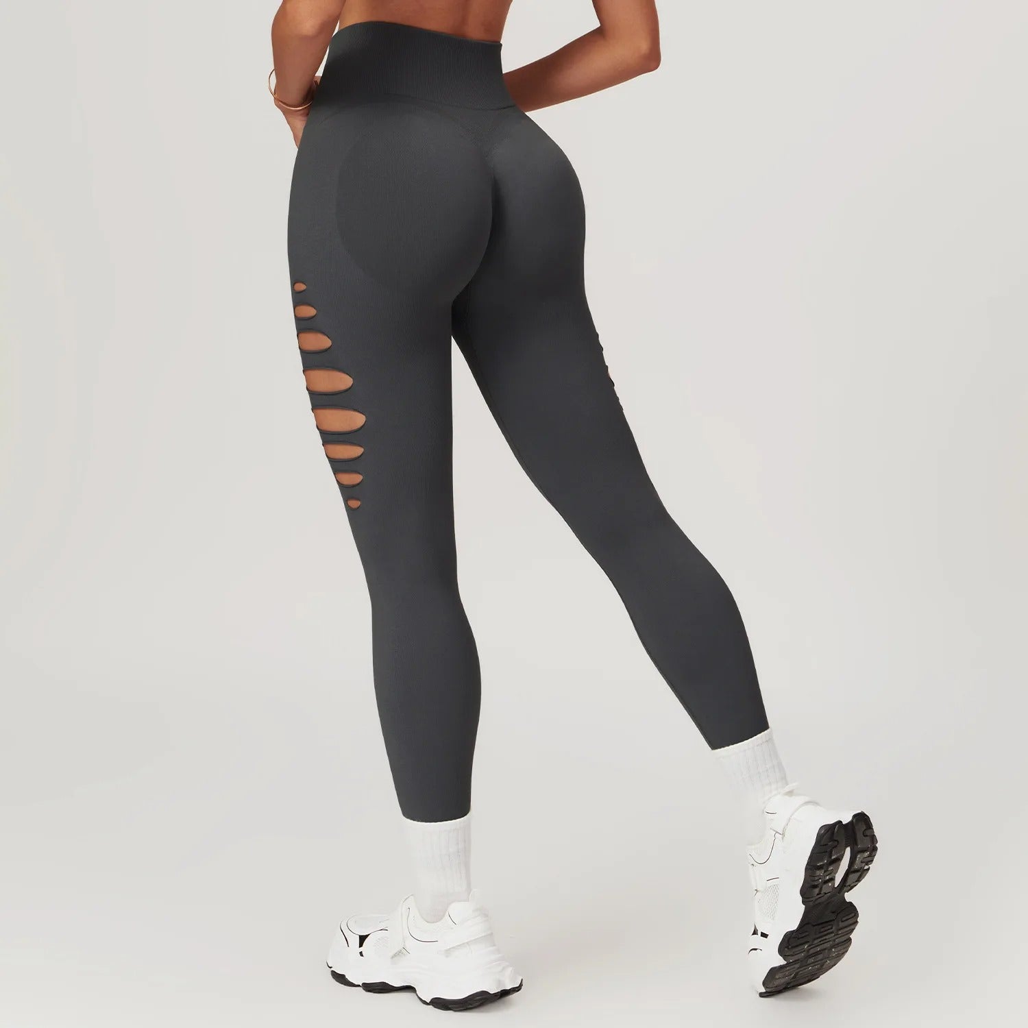Nahtlose Leggings mit Löchern - Gymfit