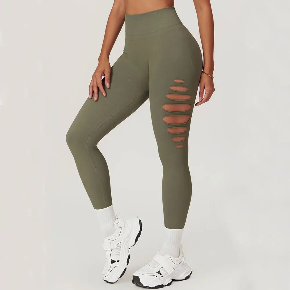 Nahtlose Leggings mit Löchern - Gymfit