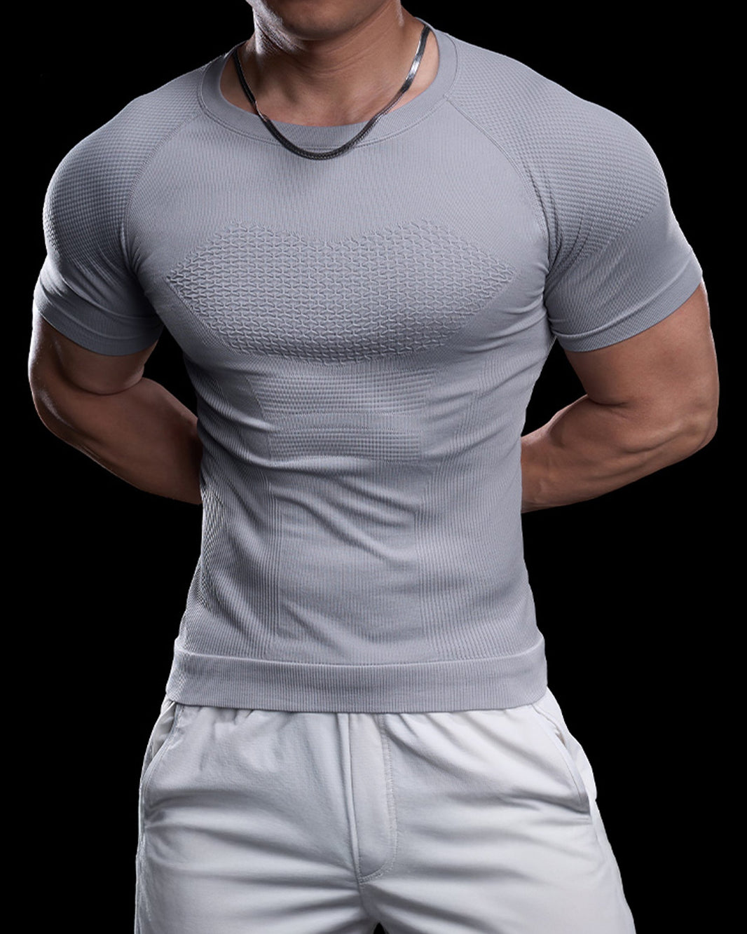 Nahtloses Quick-Dry-Kompressions-T-Shirt - Gymfit