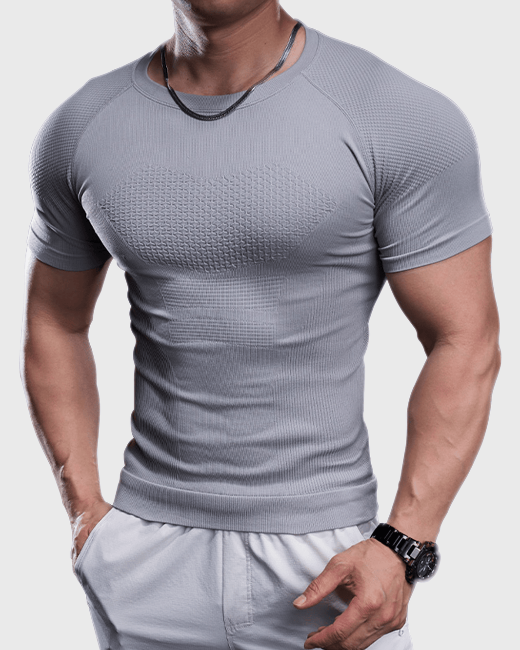 Nahtloses Schnelltrocknendes Kompressions-T-Shirt - Gymfit
