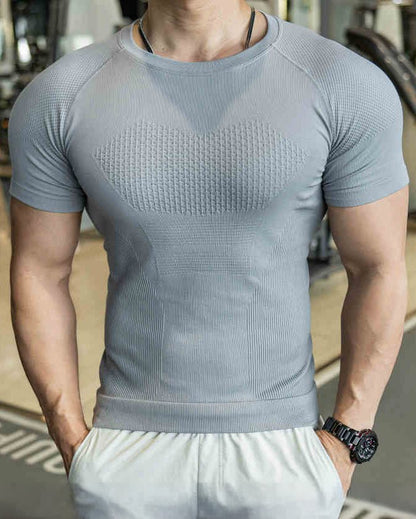 Nahtloses Quick-Dry Kompressions-T-Shirt - Gymfit