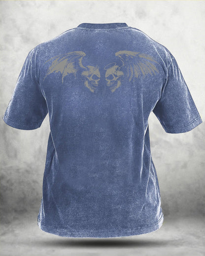 SKUL WING WASHED T - SHIRT - Ironfit