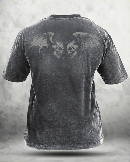SKUL WING WASHED T - SHIRT - Ironfit