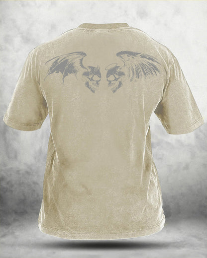 SKUL WING WASHED T - SHIRT - Ironfit