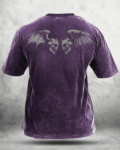 SKUL WING WASHED T - SHIRT - Ironfit