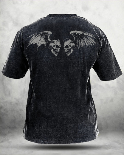 SKUL WING WASHED T - SHIRT - Ironfit