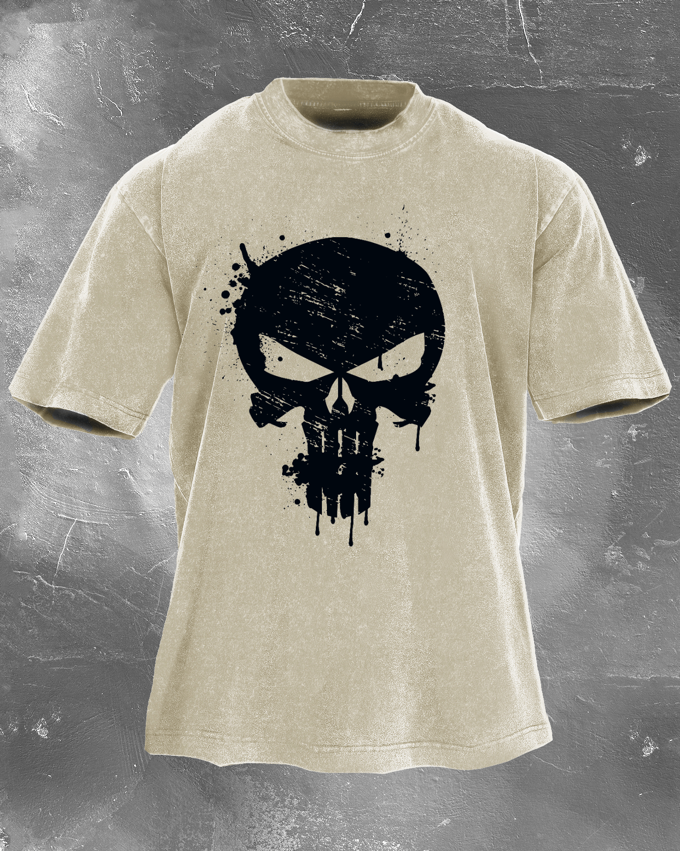 Skull Crusher Herren gewaschenes T-Shirt - Gymfit