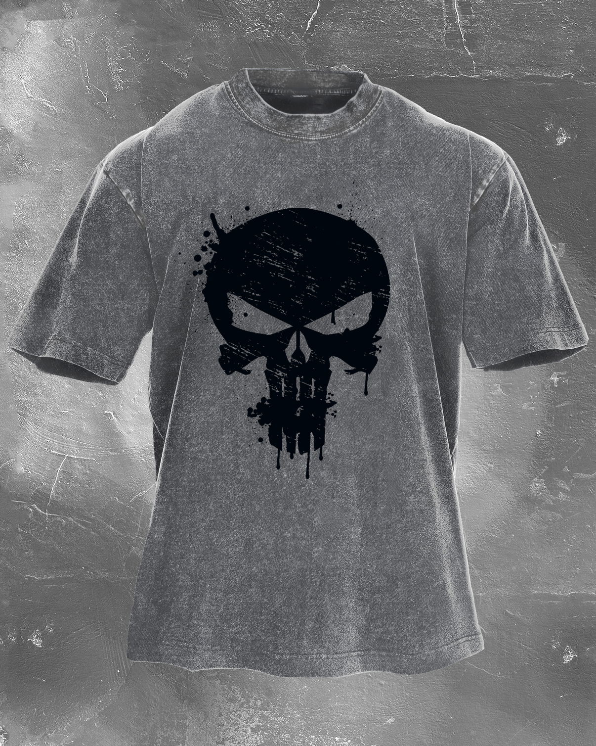 Skull Crusher Herren gewaschenes T-Shirt - Gymfit