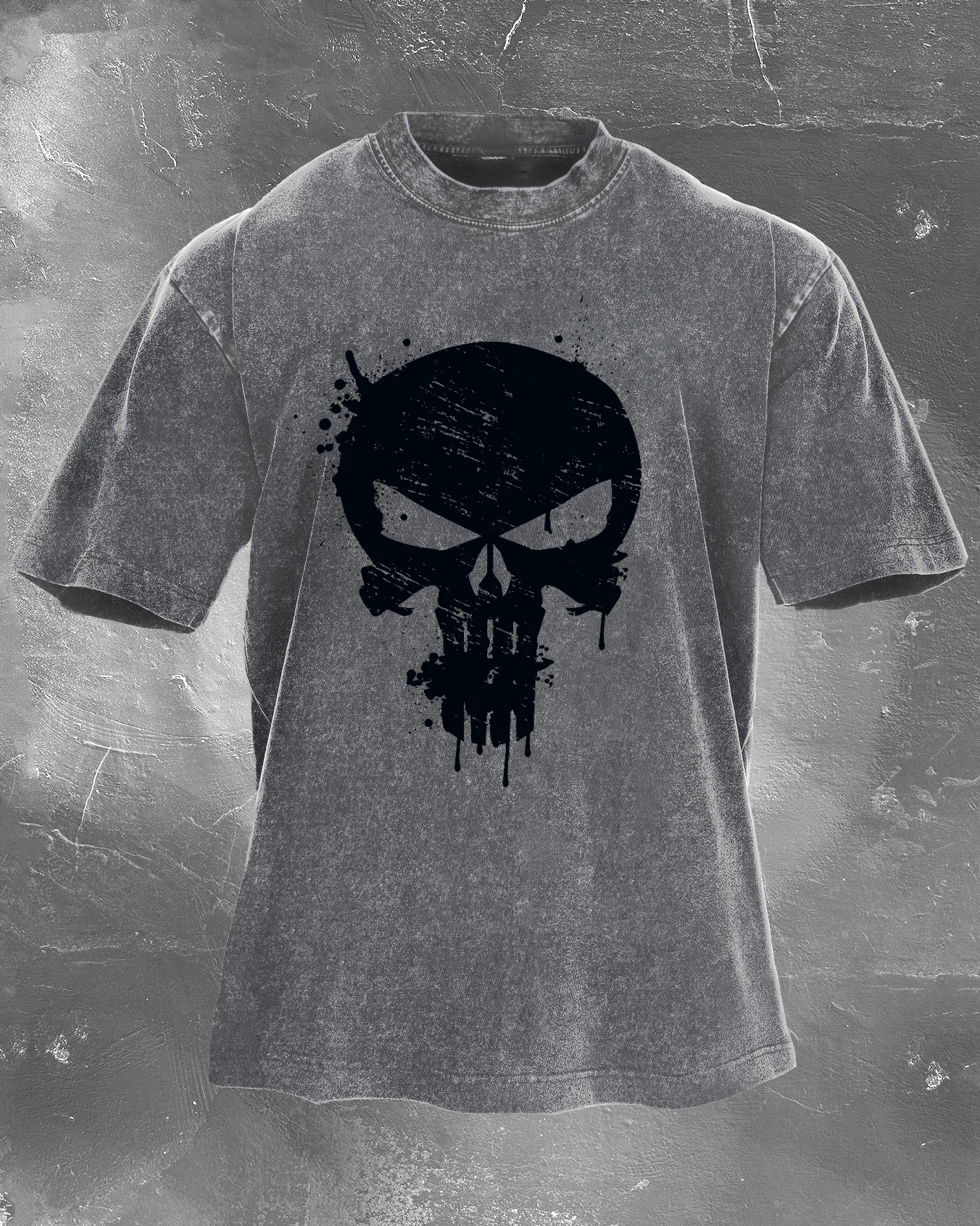 Skull Crusher Herren gewaschenes T-Shirt - Gymfit