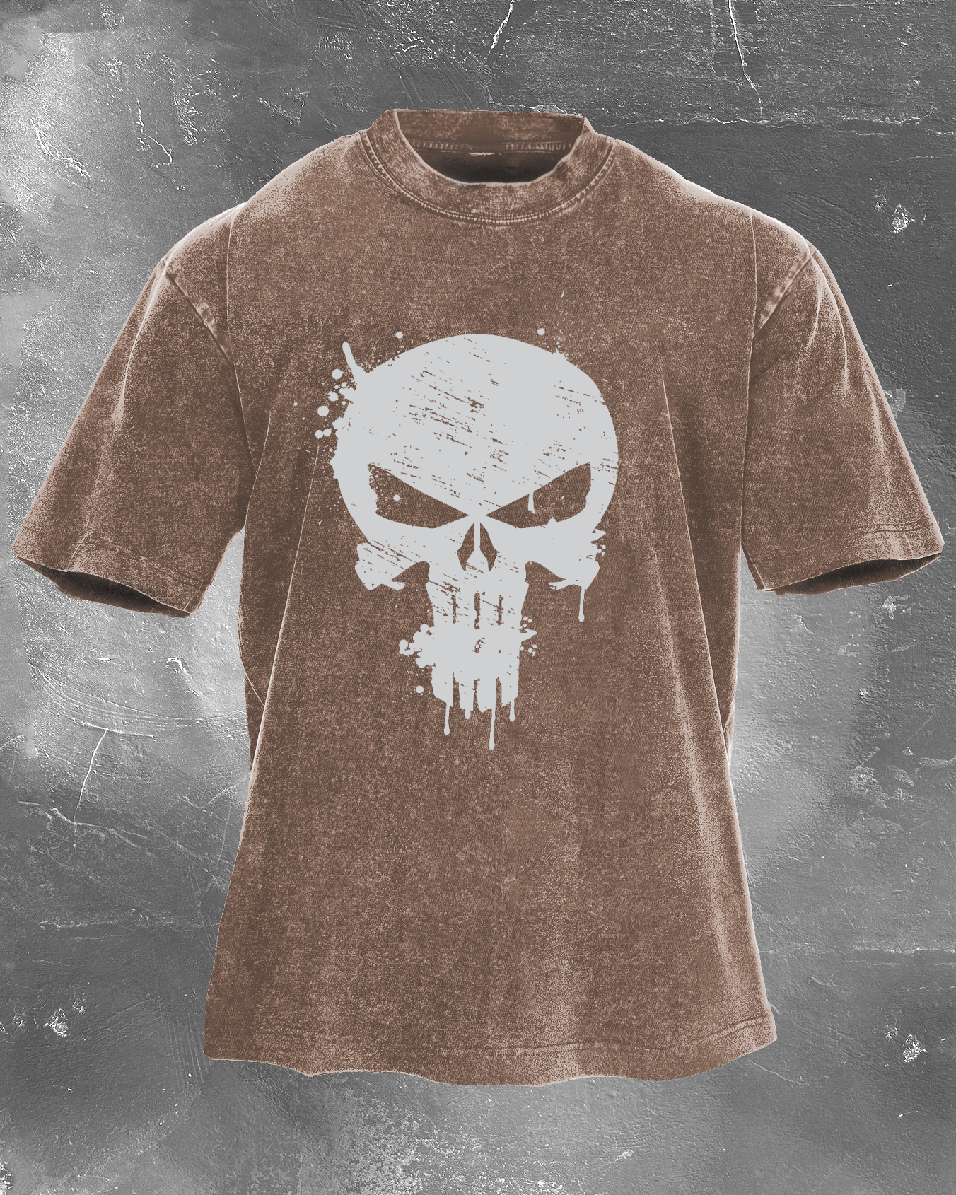 Skull Crusher Herren gewaschenes T-Shirt - Gymfit