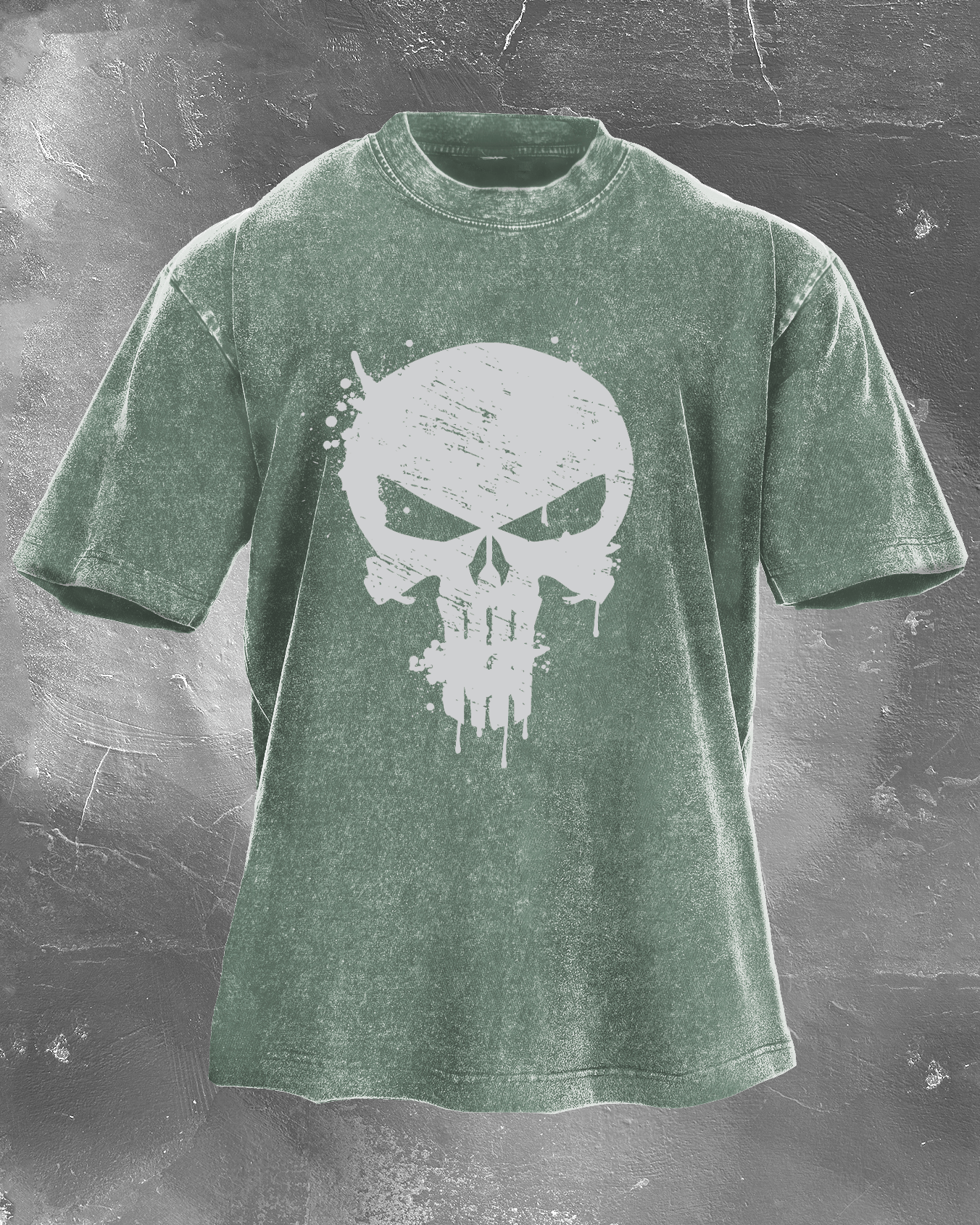 Skull Crusher Herren gewaschenes T-Shirt - Gymfit
