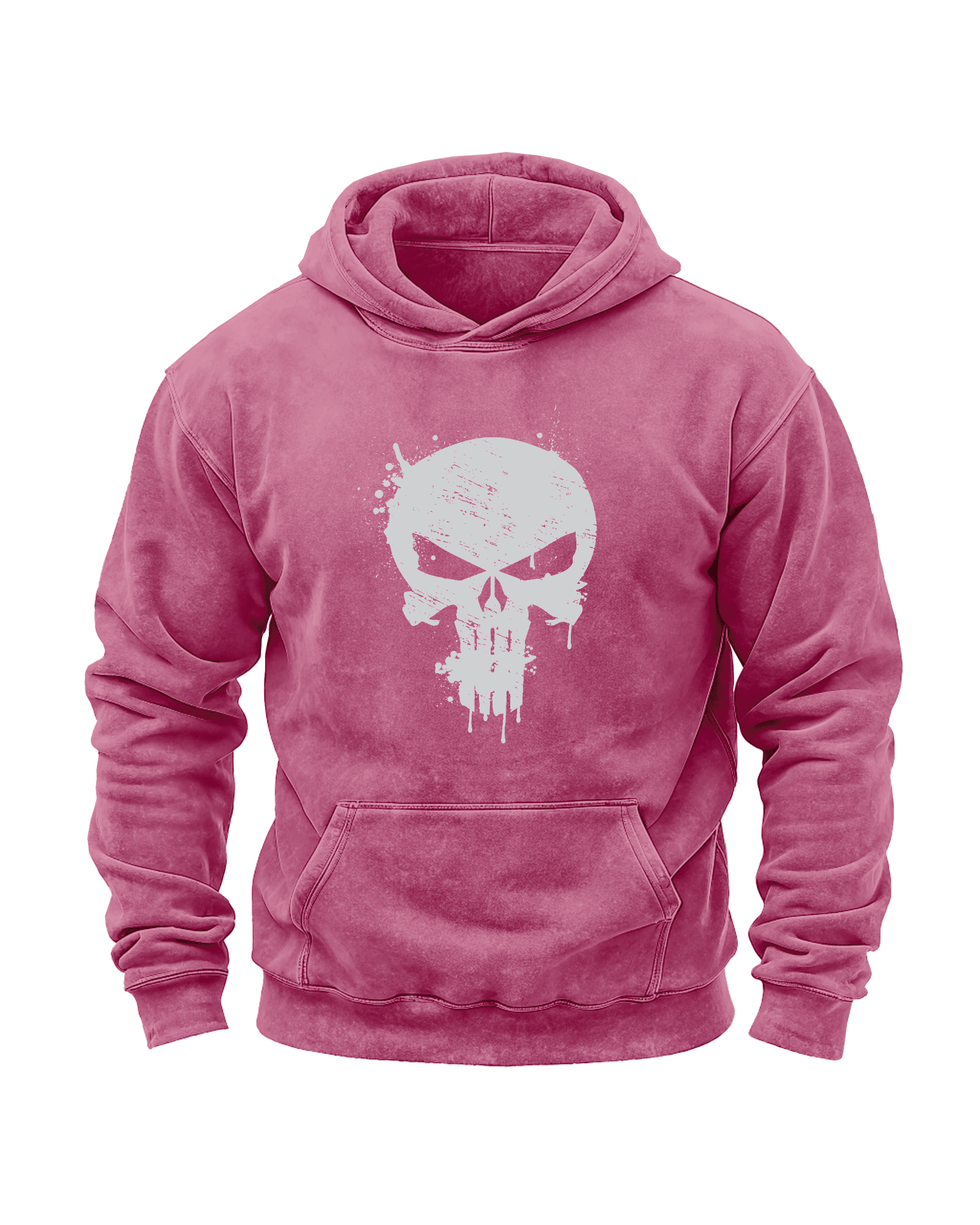 SKULL WASHED HOODIE - Ironfit