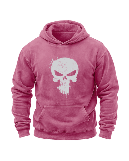 SKULL WASHED HOODIE - Ironfit