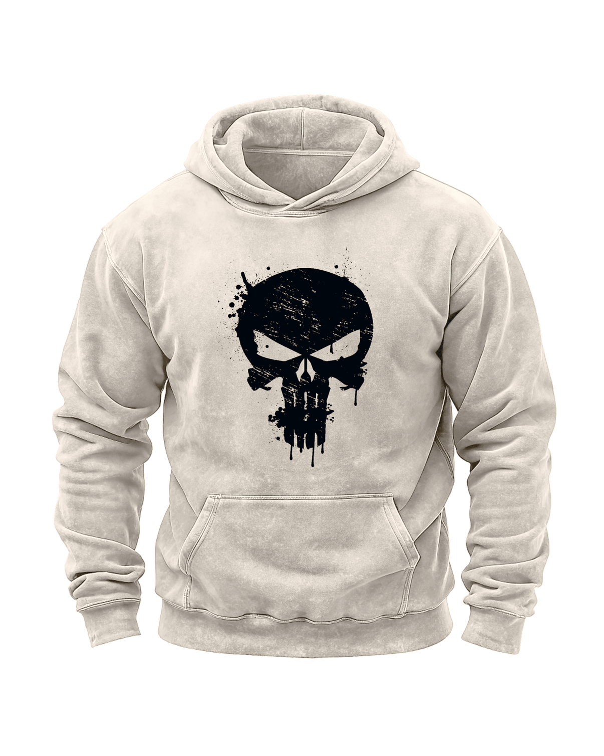 SKULL WASHED HOODIE - Ironfit