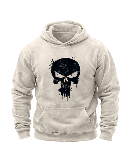 SKULL WASHED HOODIE - Ironfit