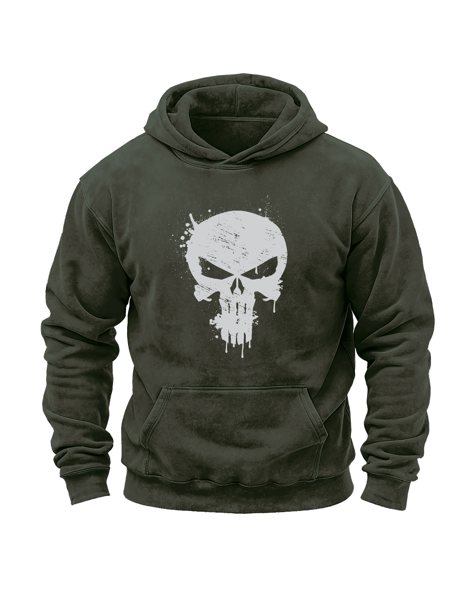 SKULL WASHED HOODIE - Ironfit