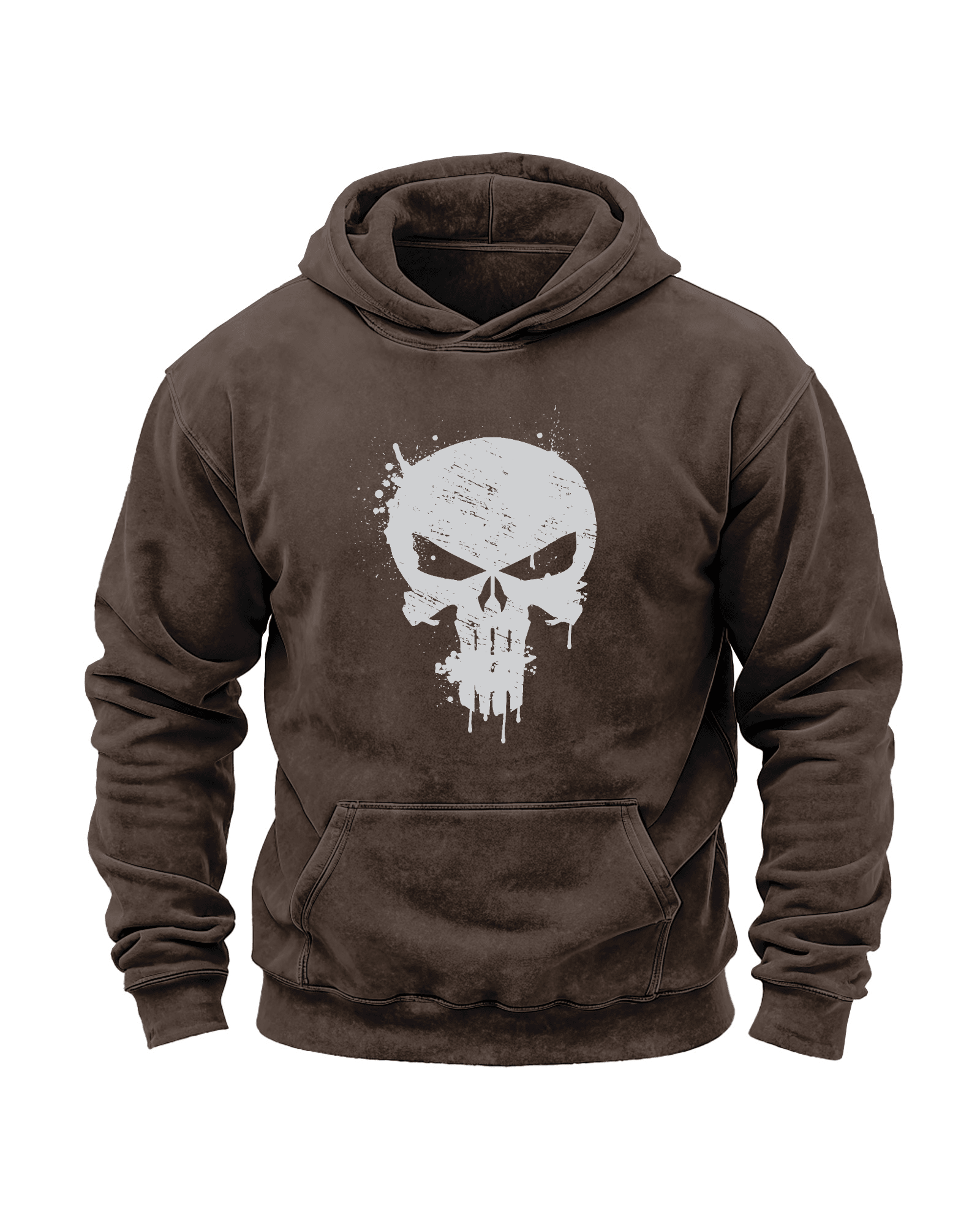 SKULL WASHED HOODIE - Ironfit
