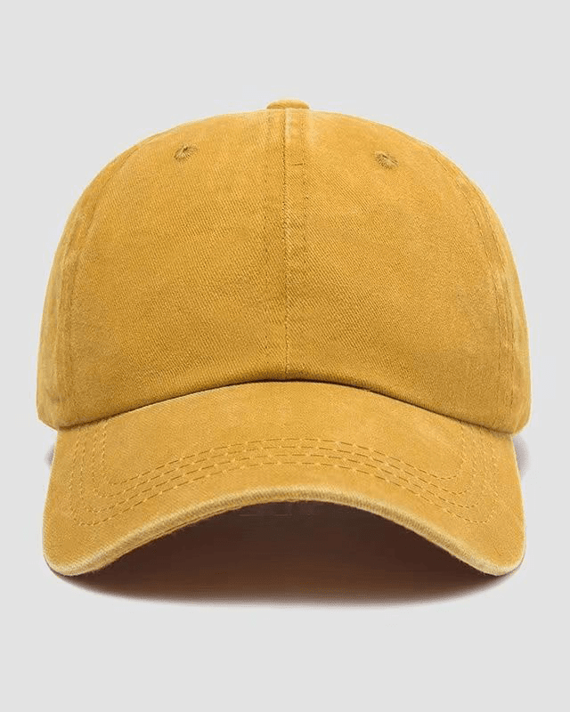 Solid Color Without Printing Washed Cap - Ironfit