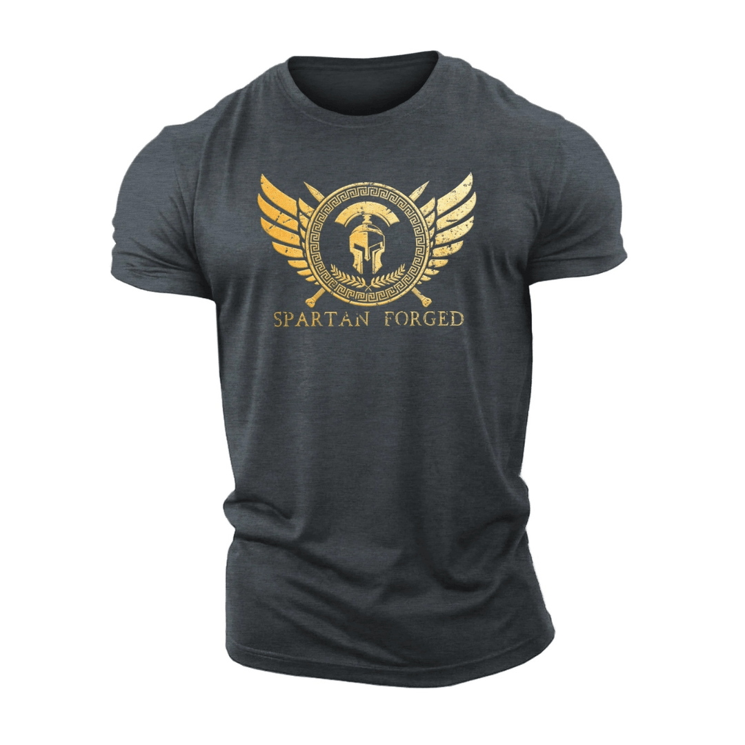 Spartan Forged Chest Emblem Gold - Gym T-Shirt - Ironfit