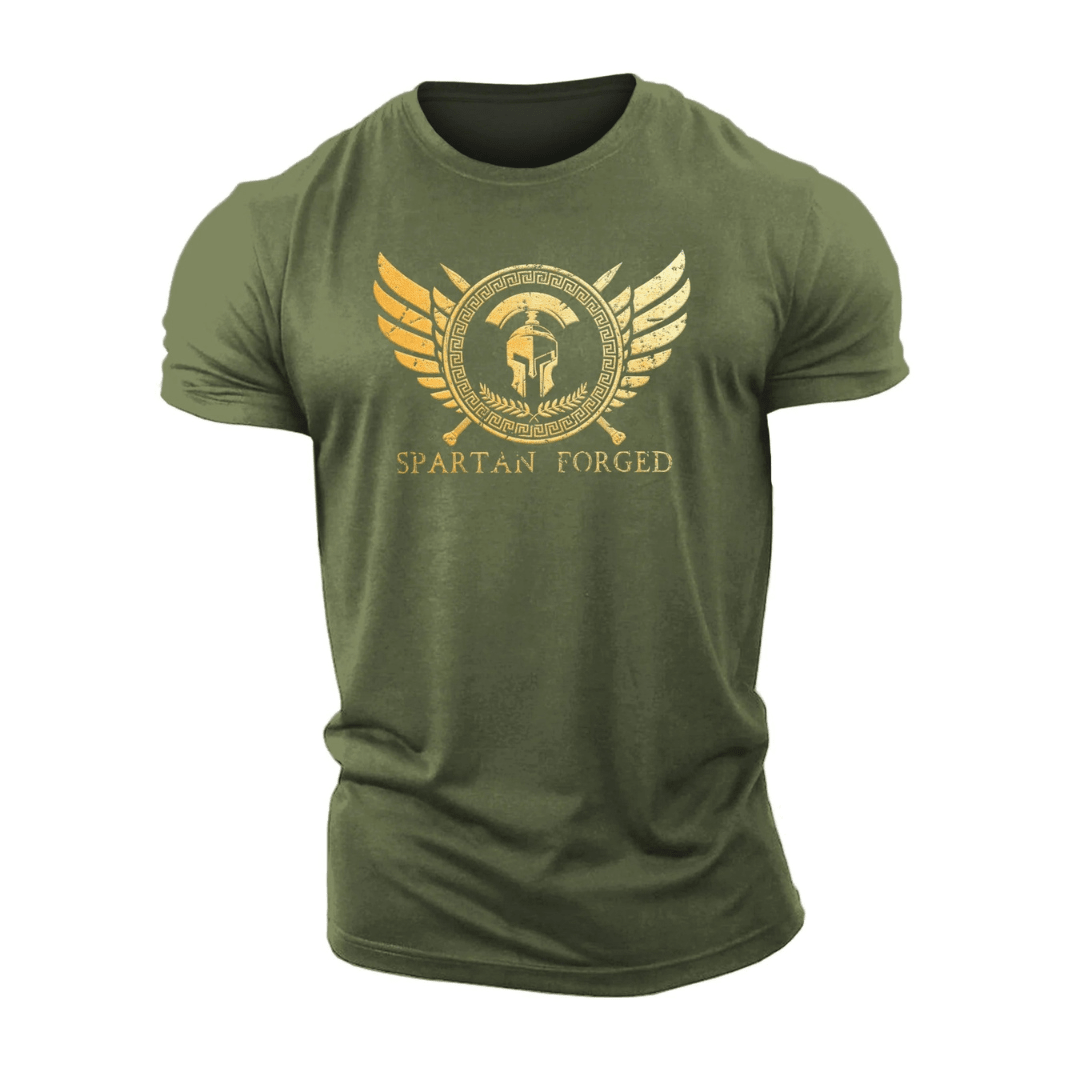 Spartan Forged Chest Emblem Gold - Gym T-Shirt - Ironfit