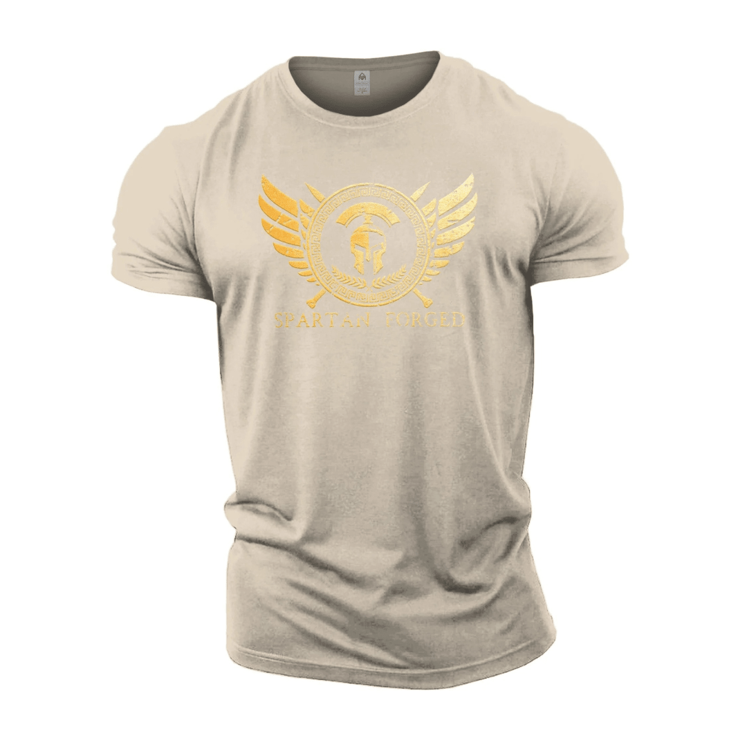 Spartan Forged Chest Emblem Gold - Gym T-Shirt - Ironfit
