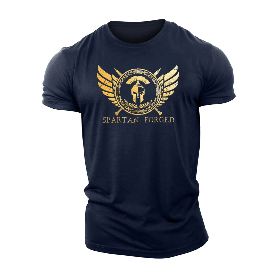 Spartan Forged Chest Emblem Gold - Gym T-Shirt - Ironfit