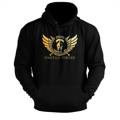 Spartan Forged Chest Gold Hoodie - Ironfit