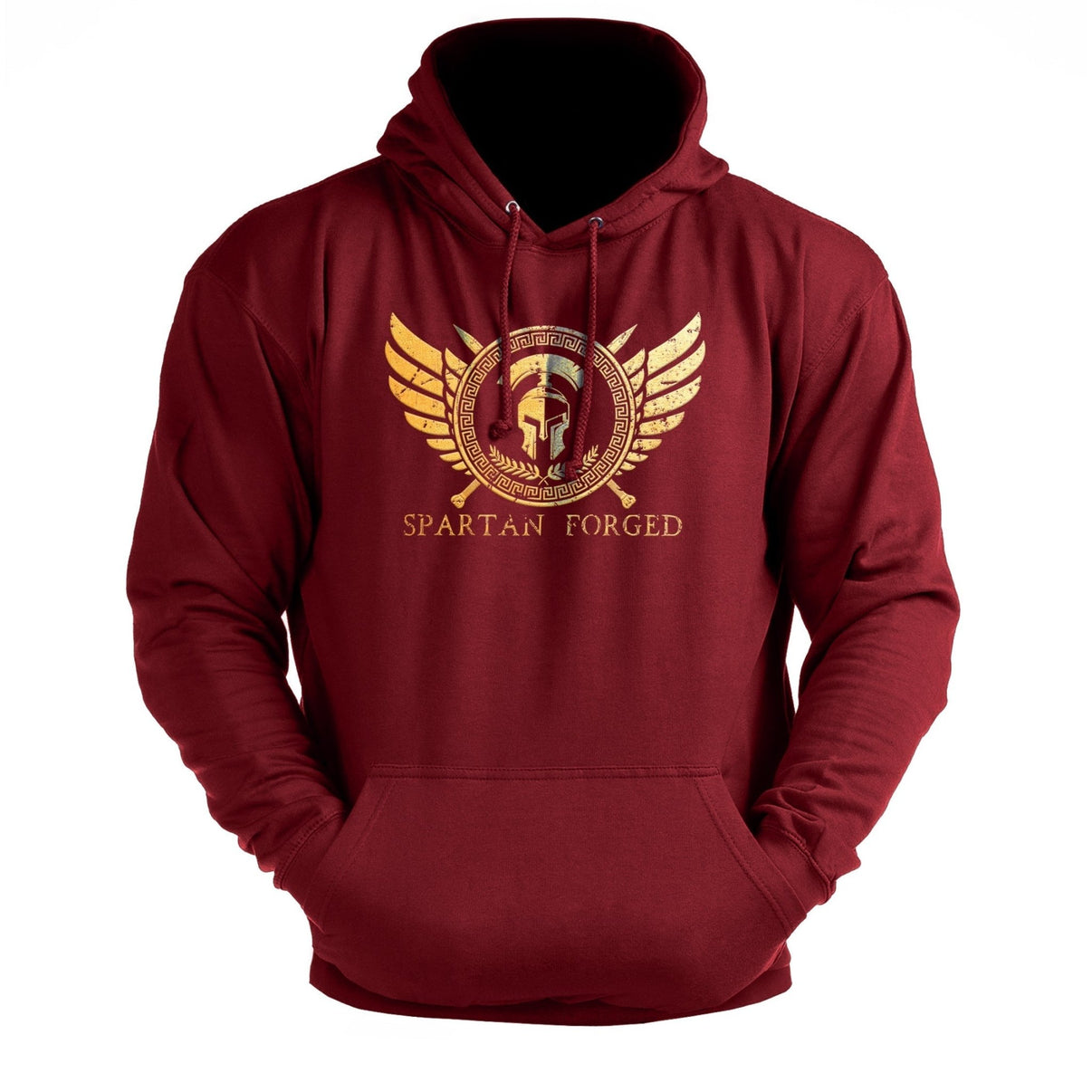 Spartan Forged Chest Gold Hoodie - Ironfit