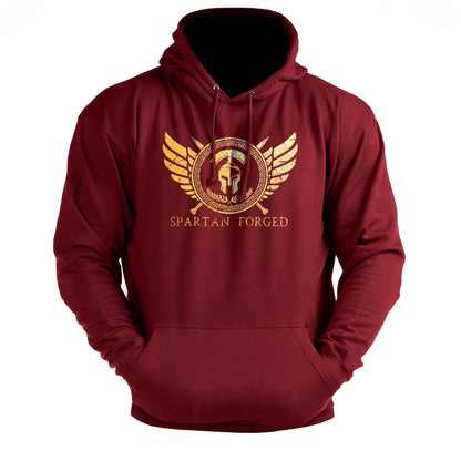 Spartan Forged Chest Gold Hoodie - Ironfit