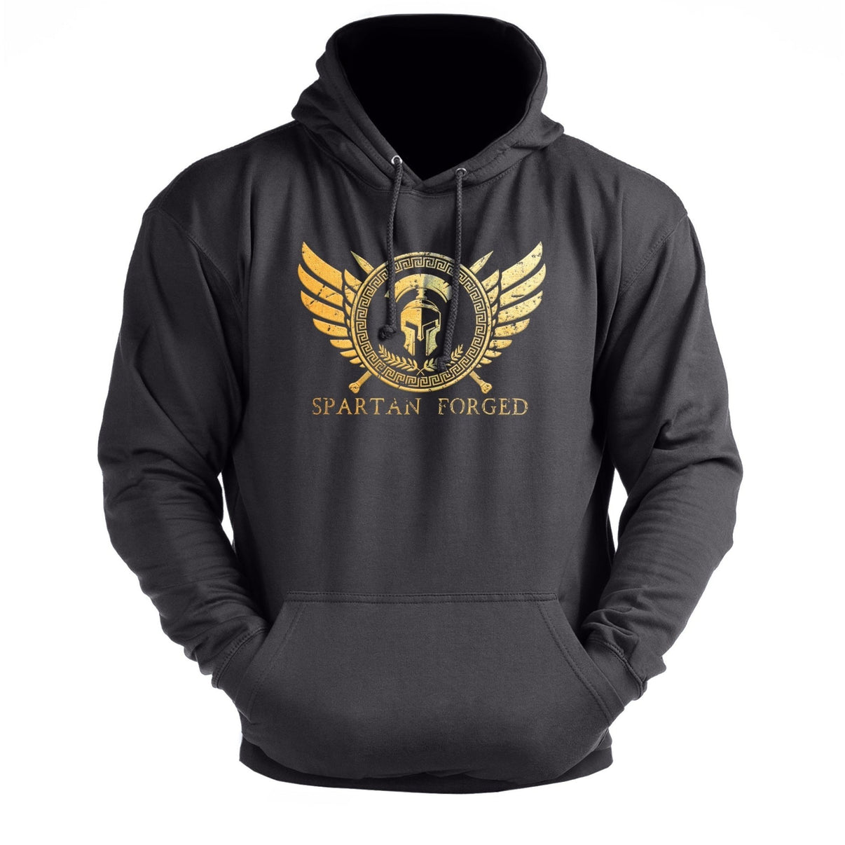 Spartan Forged Chest Gold Hoodie - Ironfit