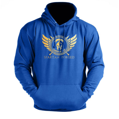 Spartan Forged Chest Gold Hoodie - Ironfit