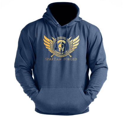 Spartan Forged Chest Gold Hoodie - Ironfit