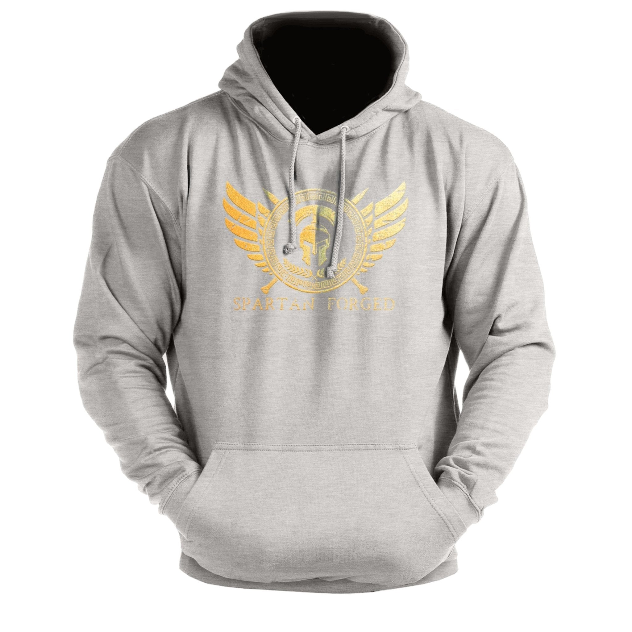 Spartan Forged Chest Gold Hoodie - Ironfit