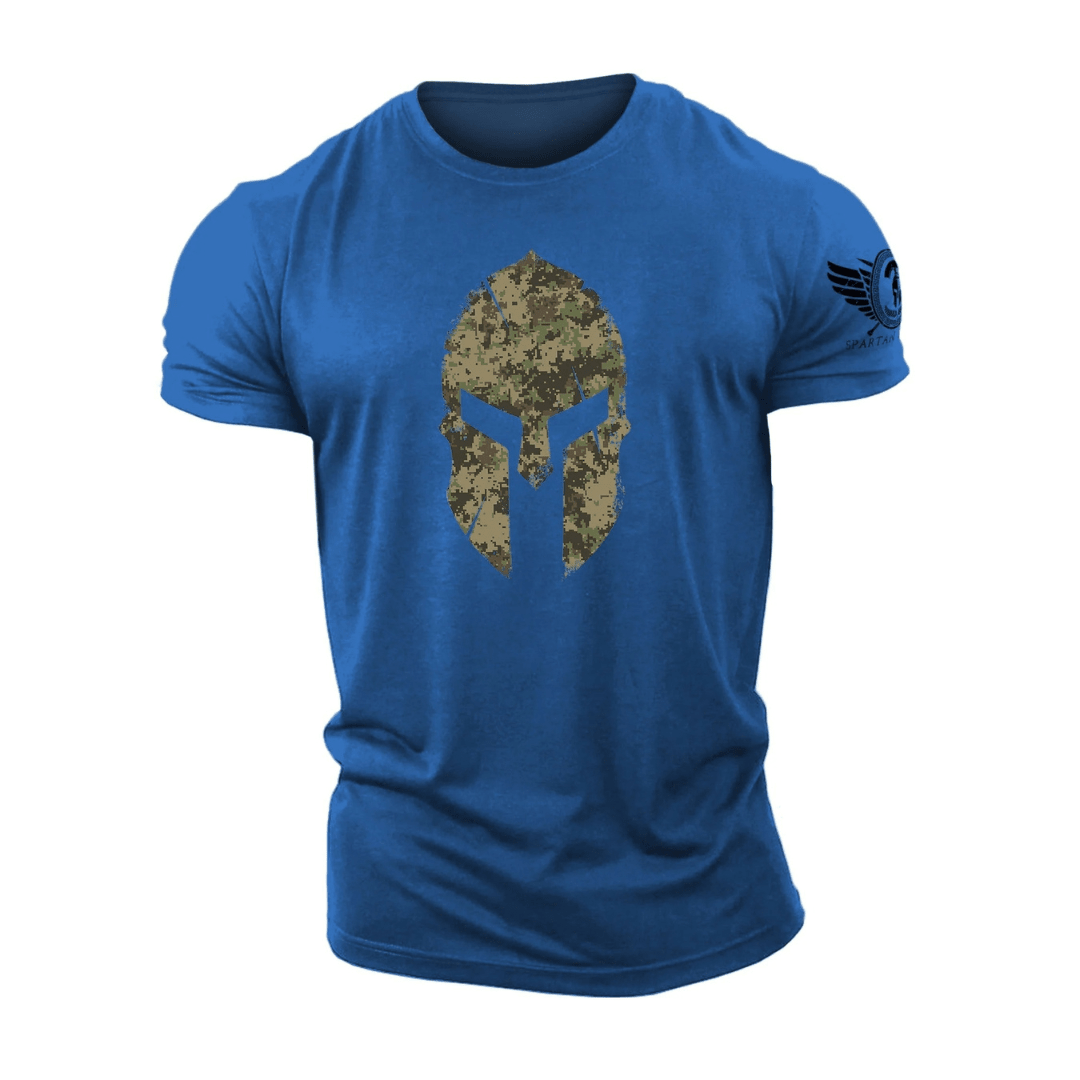 Spartan Helmet Woodland Camo - Gym T-Shirt - Ironfit