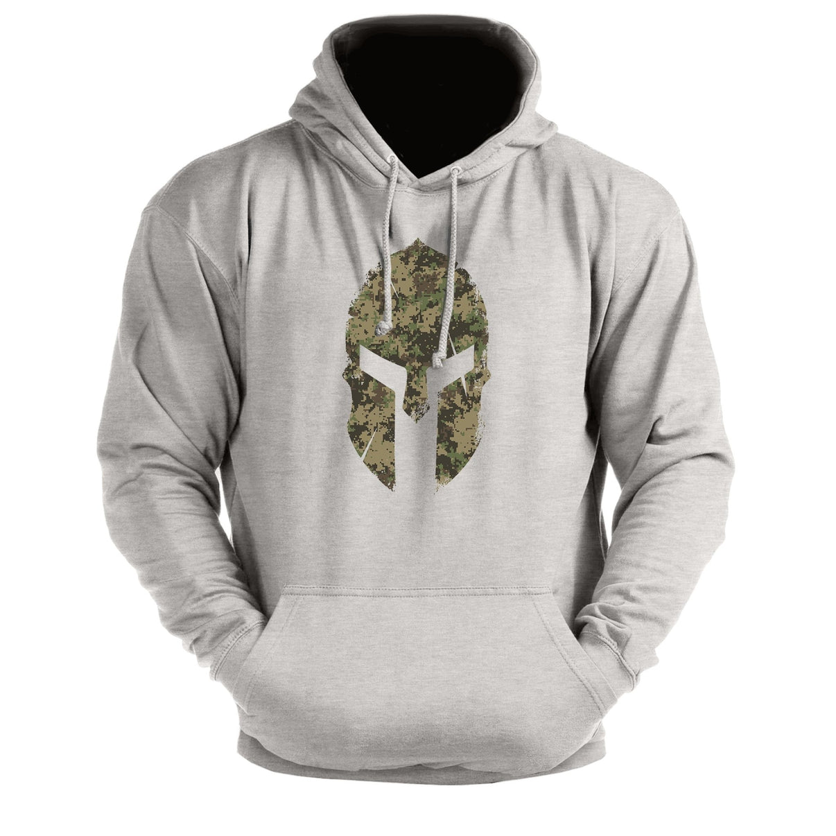 Spartan Helmet Woodland Gym Hoodie - Ironfit