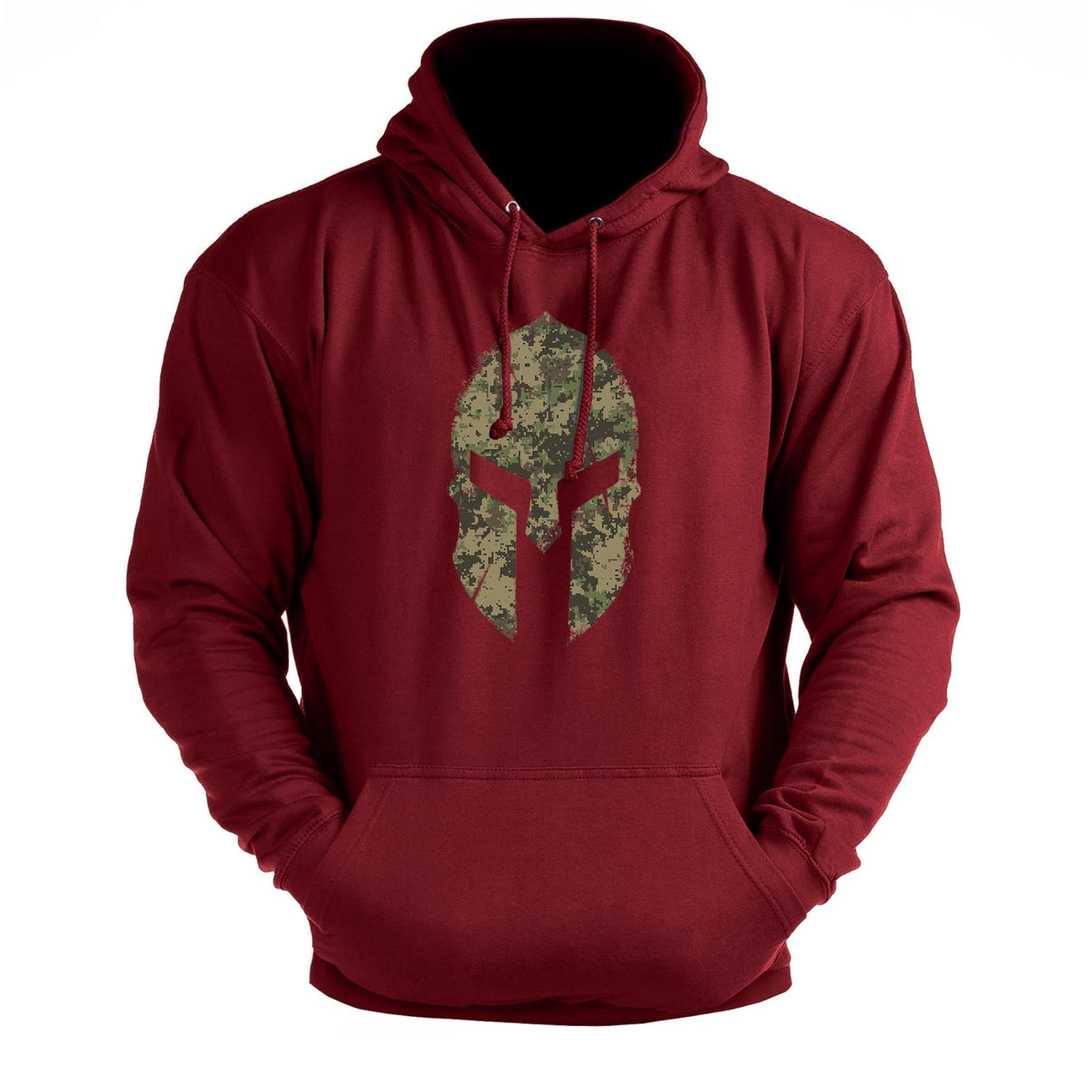 Spartan Helmet Woodland Gym Hoodie - Ironfit