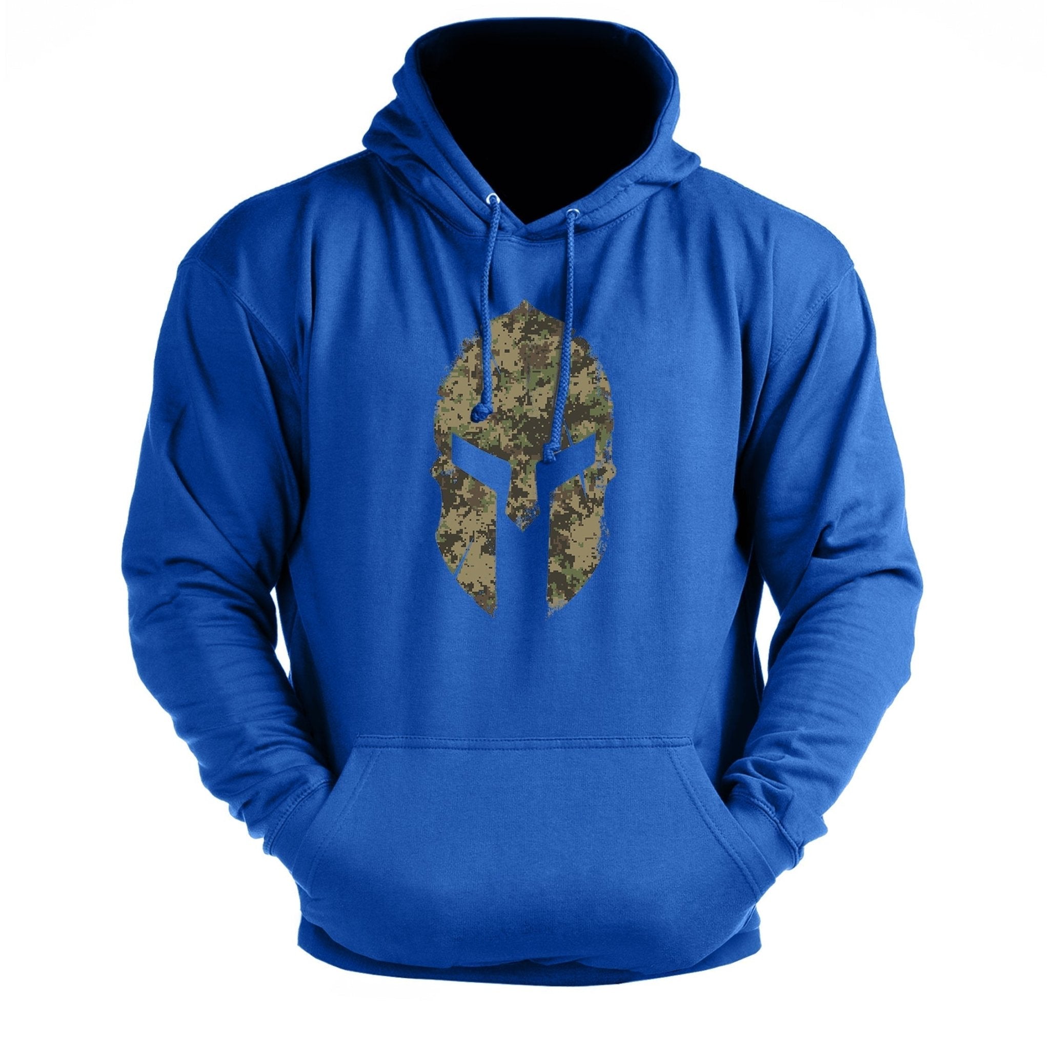 Spartan Helmet Woodland Gym Hoodie - Ironfit