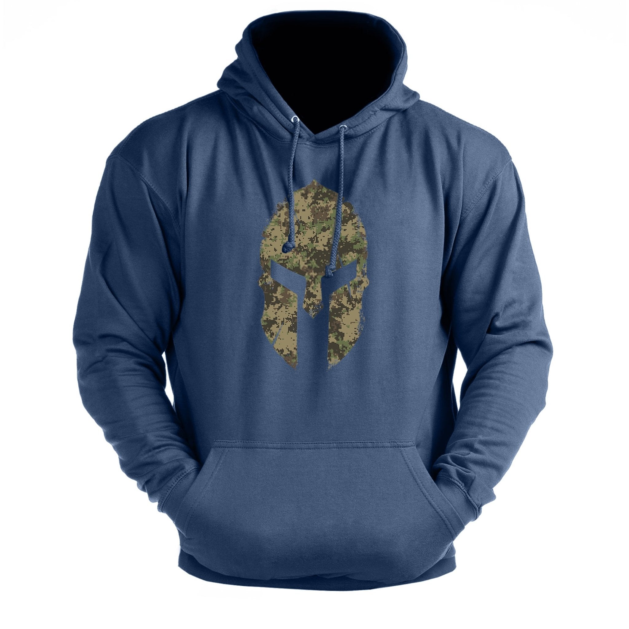 Spartan Helmet Woodland Gym Hoodie - Ironfit