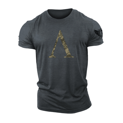 Spartan Symbol Woodland Camo - Gym T-Shirt - Ironfit