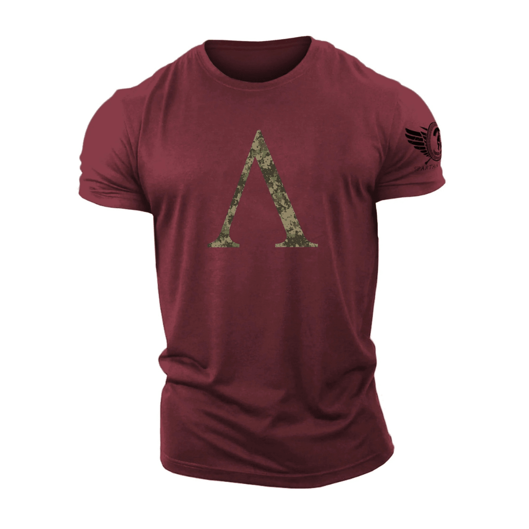 Spartan Symbol Woodland Camo - Gym T-Shirt - Ironfit